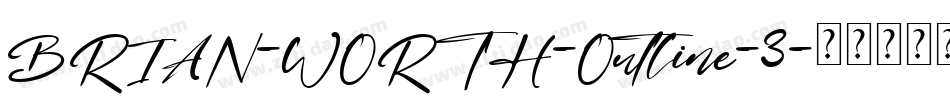 BRIAN-WORTH-Outline-3字体转换
