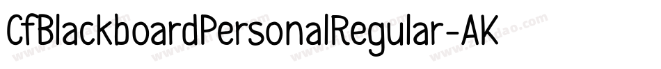 CfBlackboardPersonalRegular-AKPg字体转换