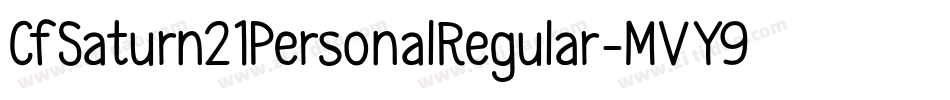 CfSaturn21PersonalRegular-MVY9w字体转换