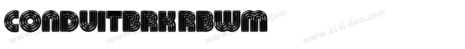 ConduitBrk-RBWM字体转换