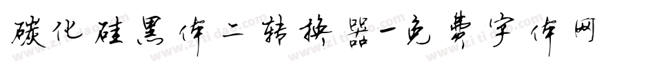 碳化硅黑体二转换器字体转换