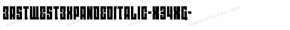 EastWestExpandedItalic-X34XG字体转换
