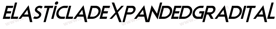 ElasticLadExpandedGradItal-lgK3D字体转换