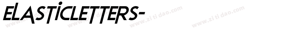 ElasticLetters字体转换