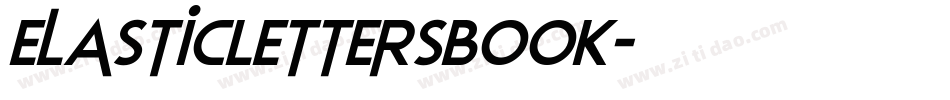 ElasticLettersBook字体转换