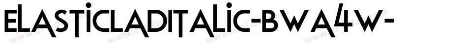 ElasticLadItalic-BWa4w字体转换
