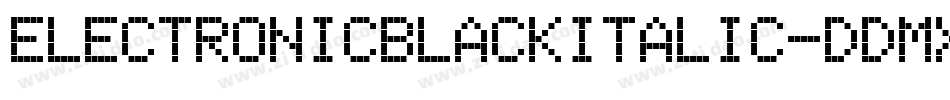 ElectronicBlackItalic-ddMX字体转换