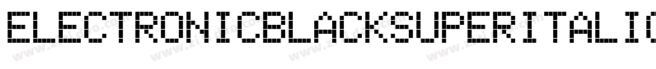 ElectronicBlackSuperitalic-Pd1m字体转换