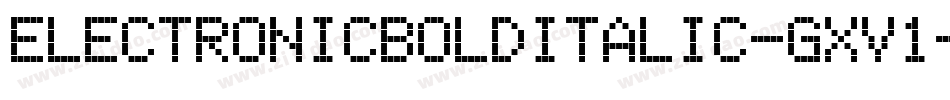 ElectronicBoldItalic-gXv1字体转换