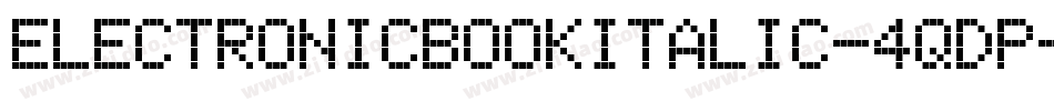 ElectronicBookItalic-4qdp字体转换