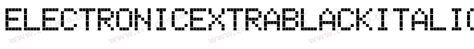 ElectronicExtrablackItalic-aw8K字体转换