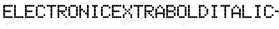 ElectronicExtraboldItalic-Omn6字体转换