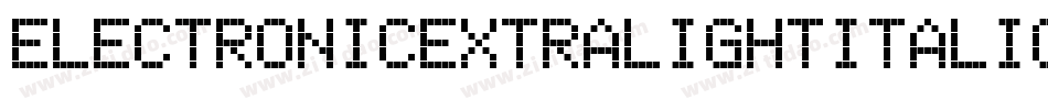 ElectronicExtralightItalic-pejd字体转换