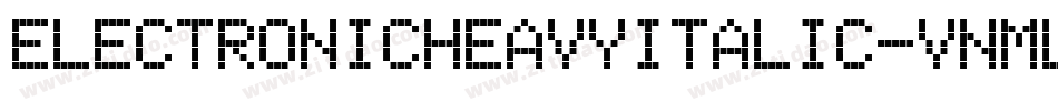 ElectronicHeavyItalic-VnMl字体转换