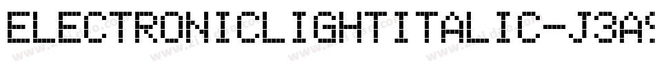 ElectronicLightItalic-j3A9字体转换