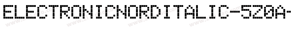 ElectronicNordItalic-5z0a字体转换