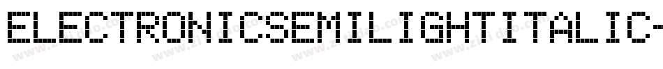 ElectronicSemilightItalic-1qmZ字体转换