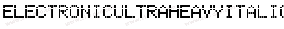 ElectronicUltraheavyItalic-1qm4字体转换
