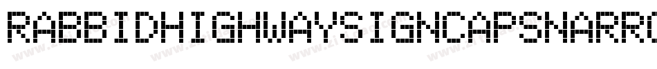 RabbidHighwaySignCapsNarrowOutline-M9EY字体转换