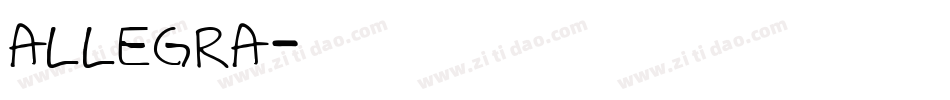 allegra字体转换