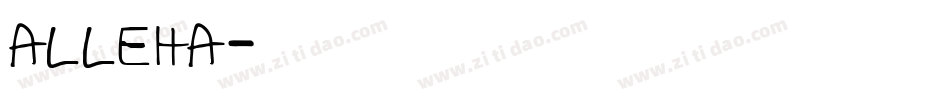 alleha字体转换