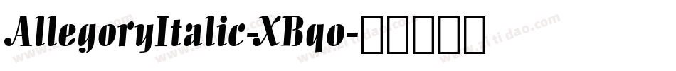 AllegoryItalic-XBqo字体转换