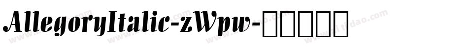 AllegoryItalic-zWpw字体转换