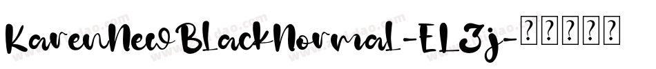 KarenNewBlackNormal-ELZj字体转换