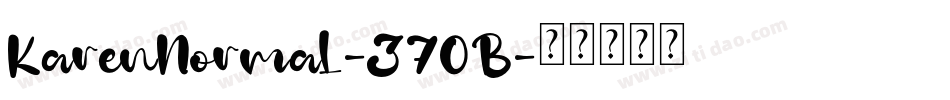 KarenNormal-Z7OB字体转换