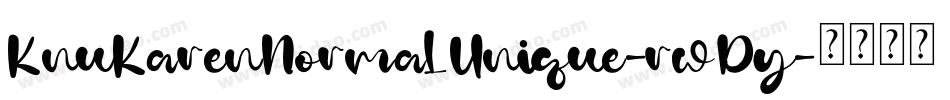 KnuKarenNormalUnique-rwDy字体转换