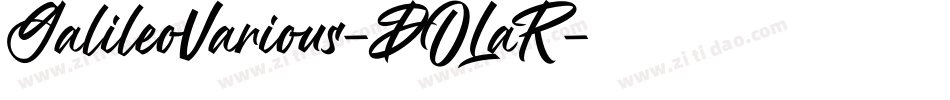 GalileoVarious-DOLaR字体转换