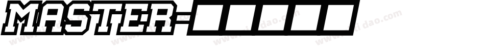 MASTER字体转换
