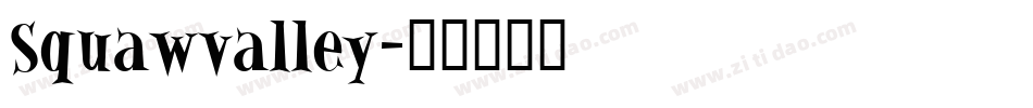 Squawvalley字体转换