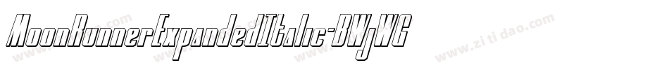 MoonRunnerExpandedItalic-BWjWG字体转换