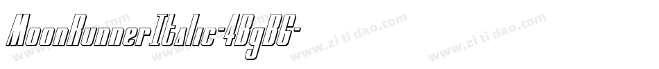 MoonRunnerItalic-4BgB6字体转换