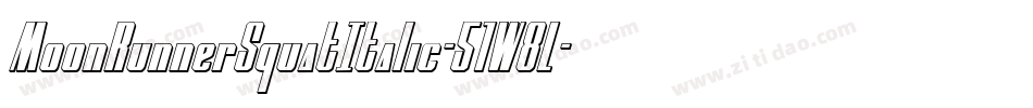 MoonRunnerSquatItalic-51W8L字体转换