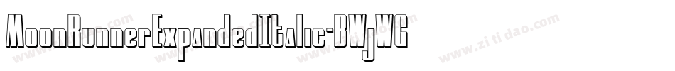 MoonRunnerExpandedItalic-BWjWG字体转换