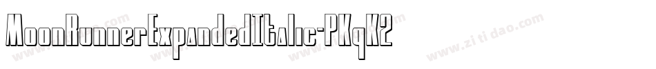 MoonRunnerExpandedItalic-PKqK2字体转换