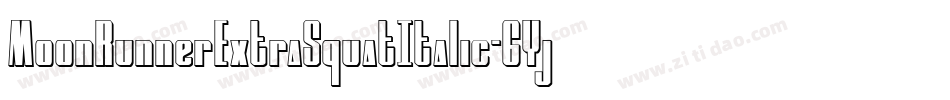 MoonRunnerExtraSquatItalic-6Yjeo字体转换