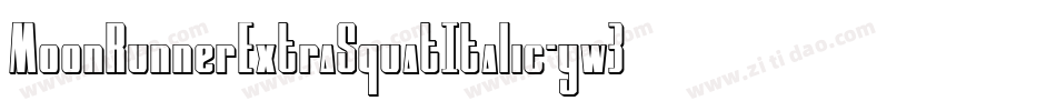 MoonRunnerExtraSquatItalic-yw3B2字体转换