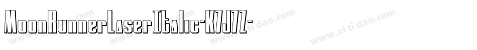 MoonRunnerLaserItalic-K7J7Z字体转换