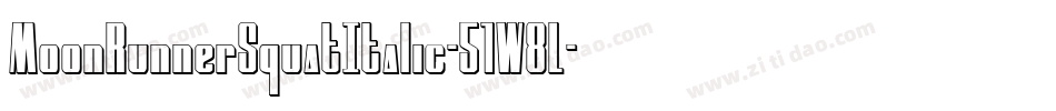 MoonRunnerSquatItalic-51W8L字体转换