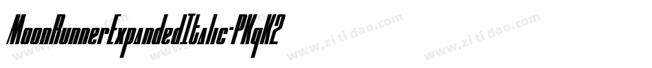 MoonRunnerExpandedItalic-PKqK2字体转换
