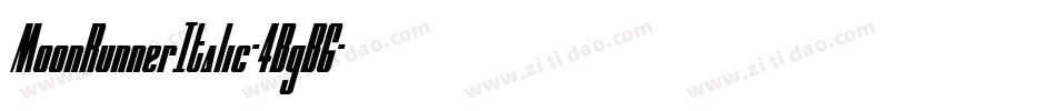 MoonRunnerItalic-4BgB6字体转换