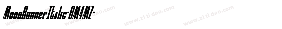 MoonRunnerItalic-8M4MZ字体转换