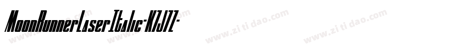 MoonRunnerLaserItalic-K7J7Z字体转换
