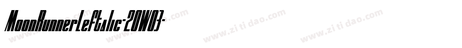 MoonRunnerLeftalic-2OWO3字体转换