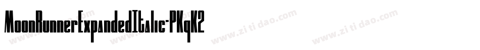 MoonRunnerExpandedItalic-PKqK2字体转换