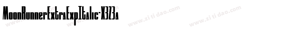 MoonRunnerExtraExpItalic-X3Z3a字体转换