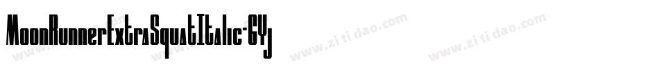 MoonRunnerExtraSquatItalic-6Yjeo字体转换